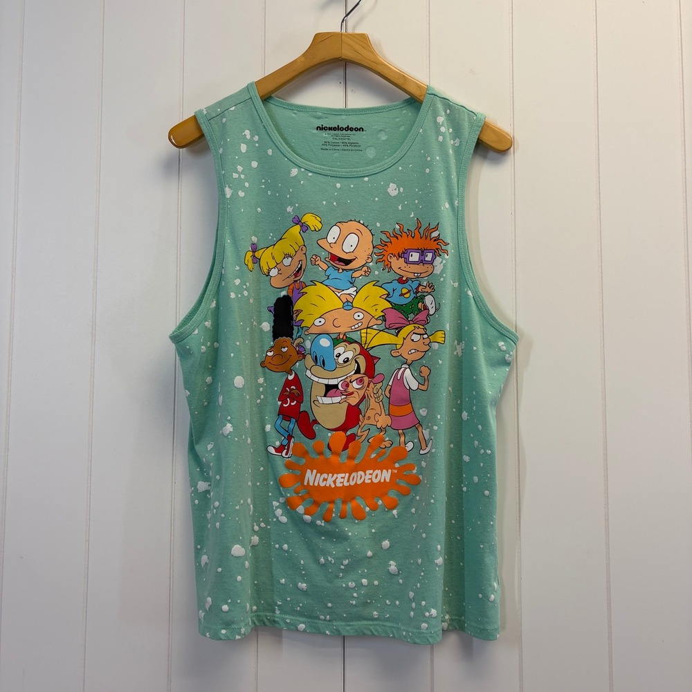 Nickelodeon Y2K Cartoon Graphic Tank Top Women Size XXL Grunge Indie Nostalgia